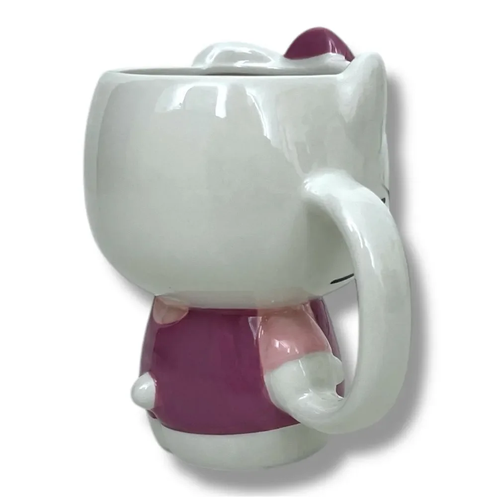 Sanrio 3D Hello Kitty Full Body Bow Pink Purple 20oz Tall Mug Cup NEW